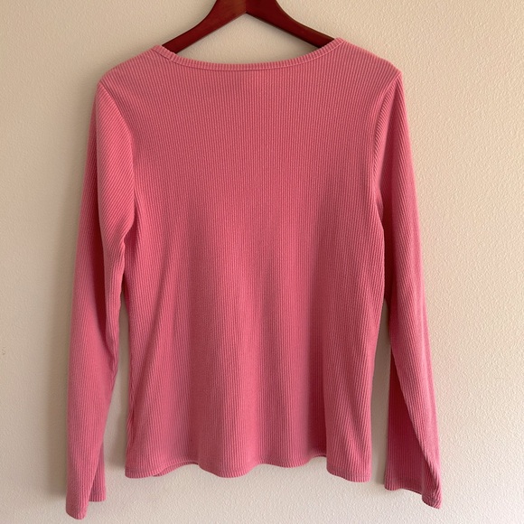 GUC Old Navy Plush Knit Long Sleeve V-Neck Tee - Picture 4 of 4